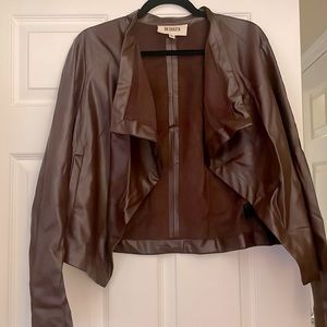 BB Dakota Faux Leather Jacket in Eggplant